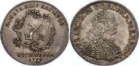 German States Regensburg - Reichsstadt Thaler 1759 ICB
Dav# 2619; Beckenbauer# 7104; Silver 28,13g.; As: Crossed town keys in decorated coat of arms ...
