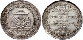 German States Saxe Coburg Silver Medal / Restrike of Double Ducat 1743 
Merseb# 3659; Silver 4.45g 27mm; Christian Ernst und Franz Josias 1729-1745