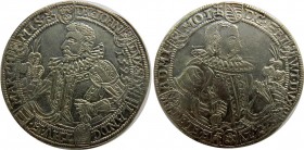 German States Saxe Weimar Eisenach Thaler 1595 
Dav# 9777; Friedrich Wilhelm und Johann 1573-1603. Silver, AUNC.