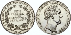 German States Saxony Vereinsdoppeltaler 2 Thaler 1847 F RARE
Dav# 995; Kahnt# 456; Thun# 324; Silver; Friedrich August II; 1847 association duplicate...