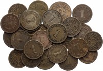 Germany - Empire Lot of 25 Older German Coins with Various Mint Marks 1874 -1894
1 & 2 Pfennig 1874 - 1894; Better Dates & Mintmarks Included , for E...