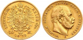 Germany - Empire Prussia 10 Mark 1872 B
KM# 502; Gold (.900) 3.98g 19.5mm; Wilhelm I