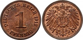 Germany - Empire Empire 1 Pfennig 1912 A
KM# 1; Copper; UNC