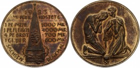 Germany - Weimar Republic Sachsen-Dresden Inflation Notzeiten February 1923 
Bronze 22.11g 38mm; UNC, Mint Luster Remains