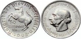 Germany - Weimar Republic Westphalia 50 Millionen Mark 1923 
J# N26, Funck# 645.14