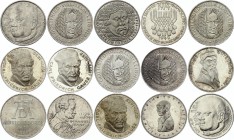 Germany Lot of 15 Silver Coins 1966 -1983
Silver; Mostly with Different Motives