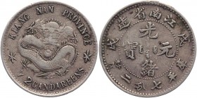 China - Kiangnan 10 Cents 1898 
Y# 142.a.1; Silver 2,6g.