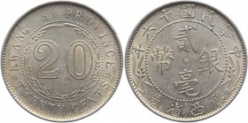 China - Kwangsi 20 Cents 1927 
Y# 415b; Silver 5,3g.;UNC