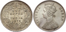 British India 1 Rupee 1875 
KM# 473; Silver; Victoria; XF
