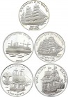 North Korea Lot of 5 Coins 1988 -2004
5 7 & 500 Won 1988 - 2004; Silver Poof; Ships