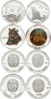 North Korea Lot of 4 Coins 1995 -2004
5 & 500 Won 1995 - 2004; Silver Proof; Wild Cats