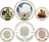 North Korea Lot of 3 Coins 1996 
100 & 500 Won 1996; Silver Proof; Different Motives