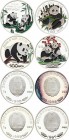North Korea Lot of 4 Coins 1996 -1999
100 Won 1996 - 1999; Silver Proof; Panda