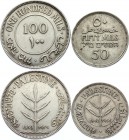 Palestine Lot of 2 Coins 1939 -1942
50 & 100 Mils 1939 - 1942; Silver