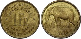 Belgian Congo 1 Franc 1946 
KM# 26; Léopold III; Mint Luster Remains
