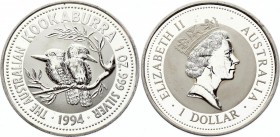 Australia 1 Dollar 1994 
KM# 232; Silver Proof; Australian Kookaburra Bullion Coin Series