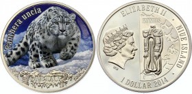 Niue 1 Dollar 2014 
Altay - Snow Leopard Irbis; Proof, 1000 Mintage