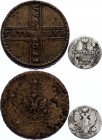 Russia Lot of 2 Coins 1726 -1823
5 Kopeks 1726 & 1823; With Silver