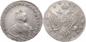 Russia 1 Rouble 1743 ММД
Bit# 114; Silver 26,6g.; Rare