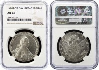 Russia 1 Rouble 1767 СПБ АШ NGC AU 53
Bit# 201; Silver