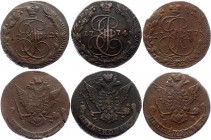 Russia Lot of 3 Coins 1772 -1777
5 Kopeks 1772 - 1777