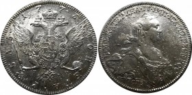 Russia 1 Rouble 1773 СПБ ЯЧ
Bit# 216; 2,5 Roubles by Petrov; Silver 23,18g.; AU-UNC; Edge - rope; Full mint luster.