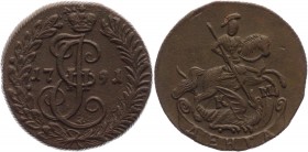 Russia Denga 1791 KM R
Bit# 830 R; 0,75 Roubles by Petrov; 1 Rouble Ilyin; Copper 5,61g.; Suzun mint