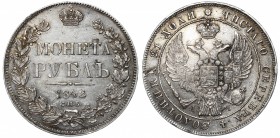 Russia 1 Rouble 1842 СПБ АЧ
Bit# 200; Silver 20.64g