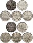 Russia Lot of 5 Coins 1830 -1891
5 Kopeks 1830-1891; Silver; Better Conditions Included