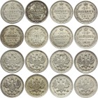 Russia Lot of 10 Coins 1905 -1916
10 Kopeks 1905 - 1916; Silver