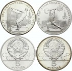 Russia - USSR Full Set of 2 Coins 1979 
5 Roubles 1979; Silver; Olympics, Different Motives