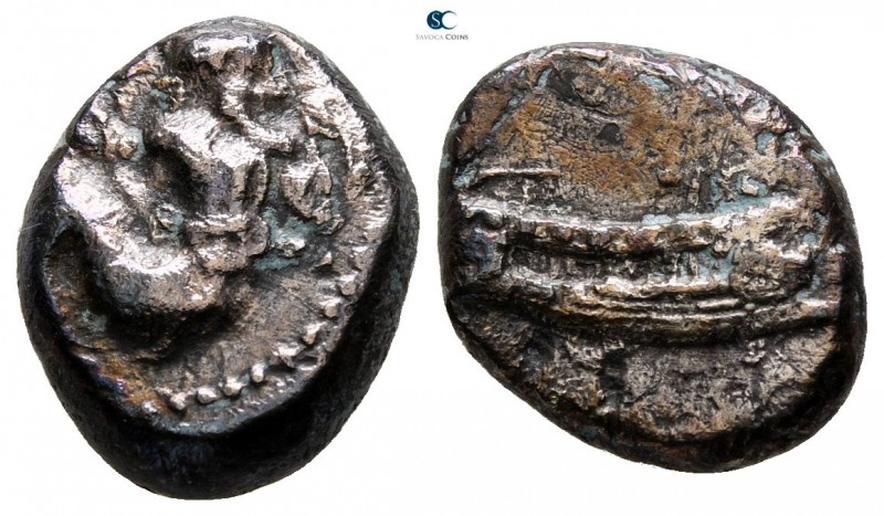 Phoenicia. Arados circa 400-380 BC. 
Tetrobol AR

13mm., 3,05g.

Ba'al-Arwa...