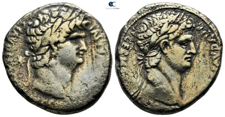 Seleucis and Pieria. Antioch. Nero, with Divus Claudius AD 54-68. Struck AD 63-6...