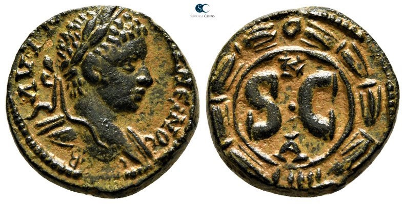 Seleucis and Pieria. Antioch. Elagabalus AD 218-222. 
Bronze Æ

16mm., 4,38g....