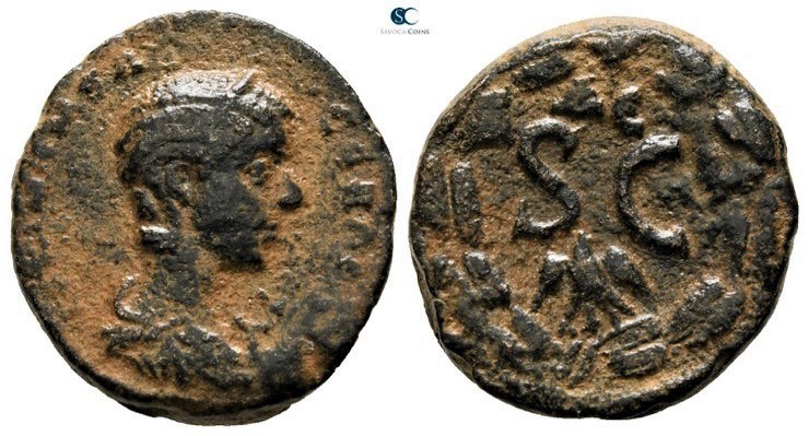 Seleucis and Pieria. Antioch. Julia Mamaea AD 225-235. 
Assarion Æ

18mm., 5,...