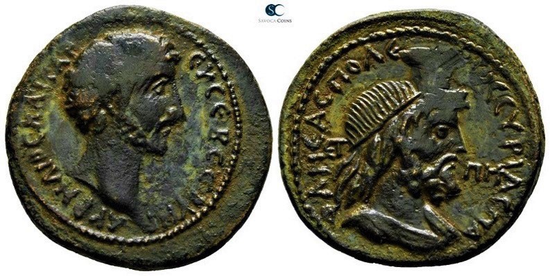 Samaria. Neapolis. Marcus Aurelius as Caesar AD 139-161. Dated CY 88=AD 159/60
...