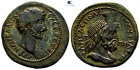 Samaria. Neapolis. Marcus Aurelius as Caesar AD 139-161. Dated CY 88=AD 159/60. Bronze Æ