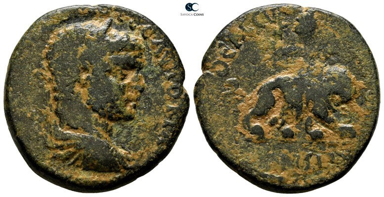 Cyrrhestica. Bambyce-Hieropolis. Caracalla AD 198-217. 
Bronze Æ

25mm., 11,2...