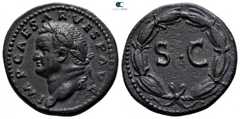 Vespasian AD 69-79. Struck AD 74. Uncertain Eastern mint
As Æ

22mm., 6,87g....