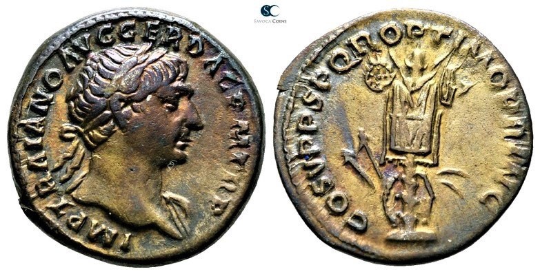 Trajan AD 98-117. Rome
Denarius AR

18mm., 3,31g.

IMP TRAIANO AVG GER DAC ...