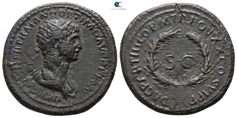 Trajan AD 98-117. Rome
Dupondius Æ

24mm., 7,84g.

[IMP CAES NER] TRAIANO O...