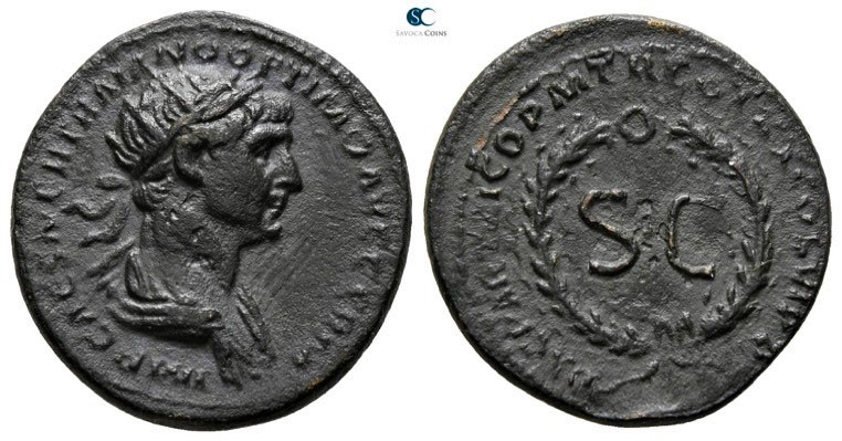 Trajan AD 98-117. Struck AD 114-117. Struck at Rome for circulation in the East...
