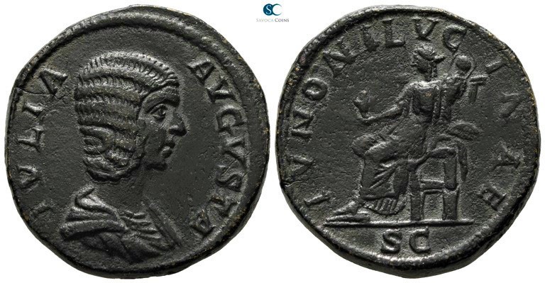 Julia Domna, wife of Septimius Severus AD 193-217. Rome
Sestertius Æ

31mm., ...