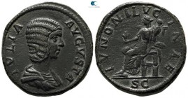 Julia Domna, wife of Septimius Severus AD 193-217. Rome. Sestertius Æ