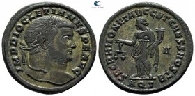 Diocletian AD 284-305. Struck AD 301. Aquileia. Follis Æ
