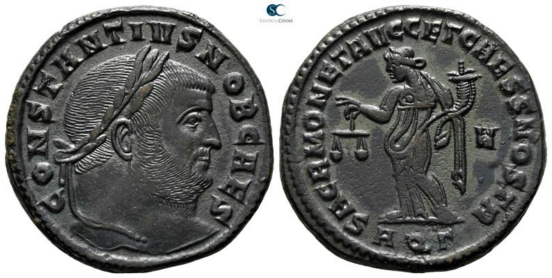 Constantius I as Caesar AD 293-305. Struck AD 301. Aquileia. 3rd officina
Folli...