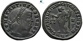 Constantius I as Caesar AD 293-305. Struck AD 301. Aquileia. 3rd officina. Follis Æ