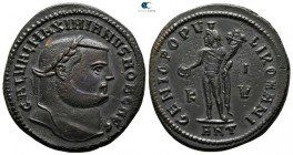 Galerius as Caesar AD 293-305. Struck AD 300/1. Antioch. Follis Æ