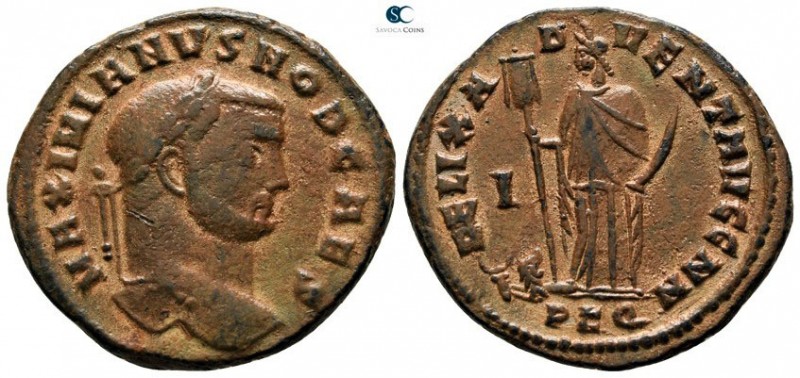 Galerius as Caesar AD 293-305. Struck AD 297/8. Carthage
Follis Æ

27mm., 8,6...
