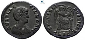 Aelia Flacilla AD 383-386. Thessaloniki. 4th officina. Follis Æ
